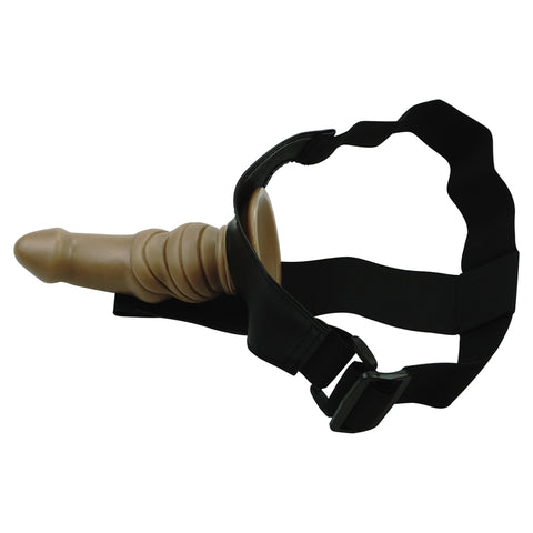 MD Bulleter 17cm Realistic Strap On Dildo & Harness  - Brown