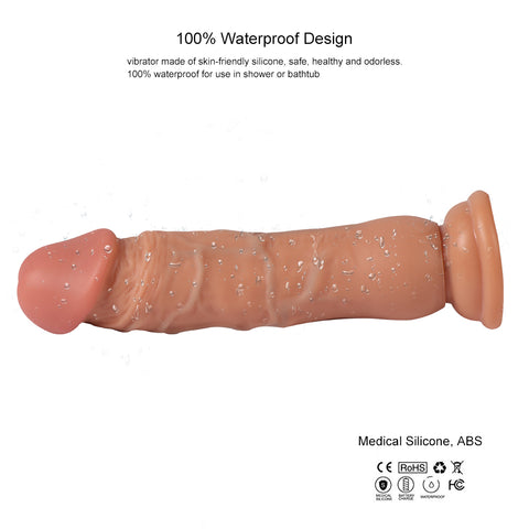MD 18.5cm Straight Silicone Realistic Dildo with Suction Cup
