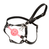 BDSM Full Head Harness with Mouth Gag Ball & Nose Hook - Restrictive Bondage Gear