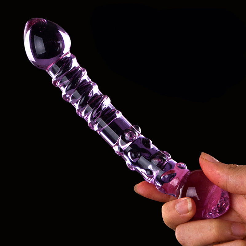 Double Ended 18cm Crystal Butt Plug / Anal Beads / Thruster Dildo - Pink