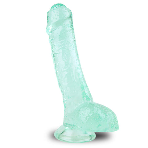 MD 20cm Foreskin Baby Crystal Realistic Dildo - Green