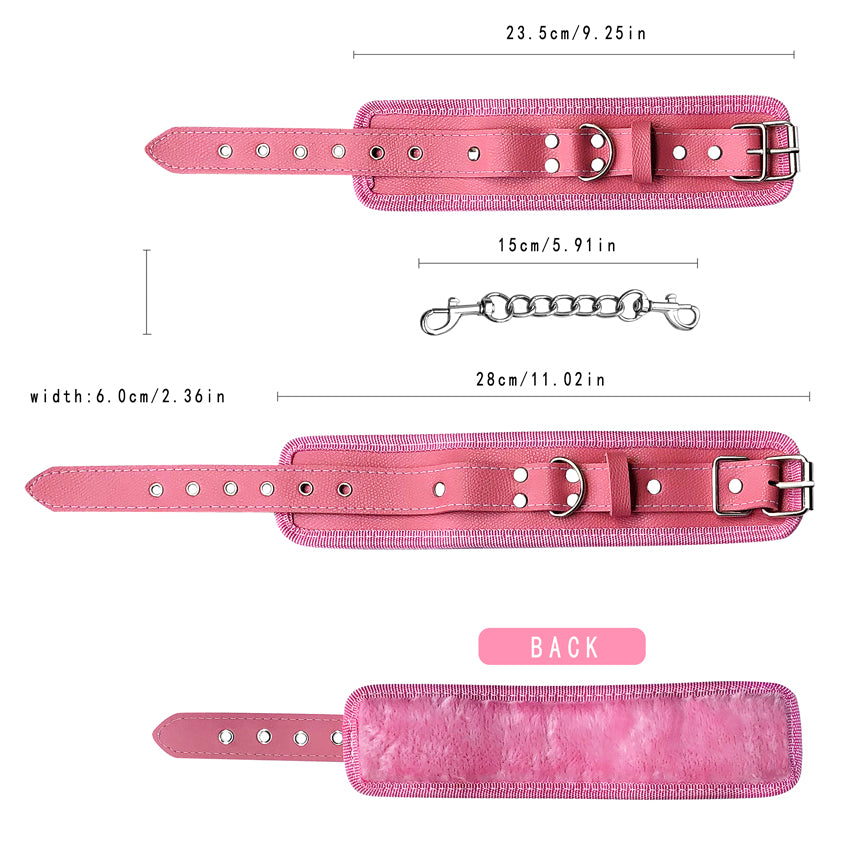 BDSM 14 pcs Restraint Bondage Kit - Pink