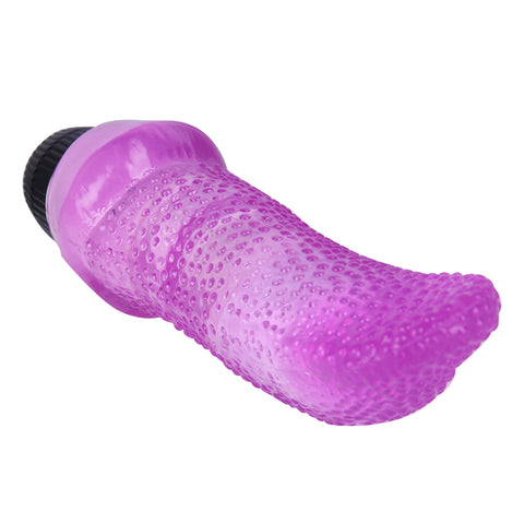 MD 7.08'' Realistic Tongue Dildo Vibrator - Purple