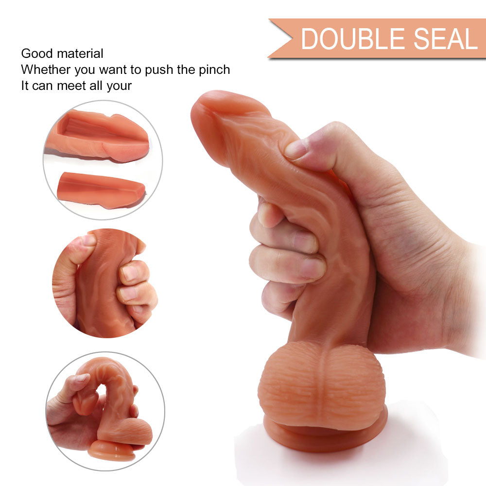MD Deluxe 8.5 Inch Realistic Silicone Dildo with Suction Cup