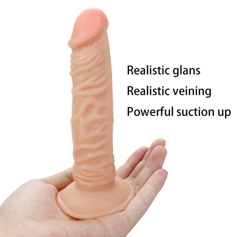 MD 6" Classic Veined Realistic Dildo