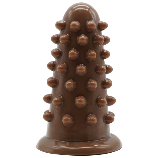 MD Hedgehog Huge Silicone Beaded Anal Plug - Brown Textured Pleasure Toy
