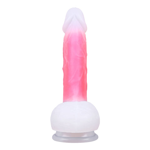 MD 7.28" Crystal Silicone Jelly Dildo