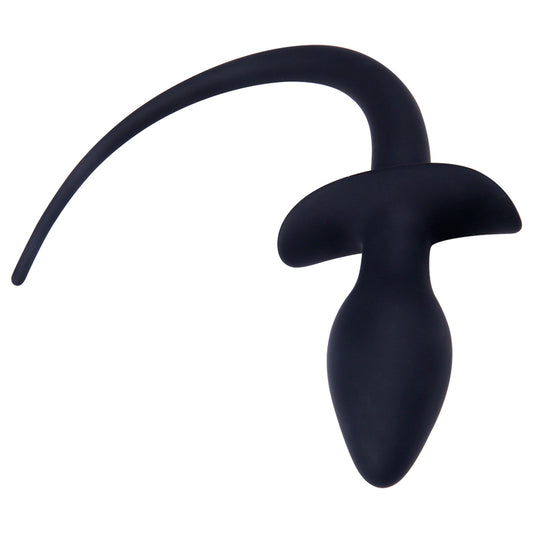 MD Dragon Tail BDSM Silicone Anal Butt Plug - Black