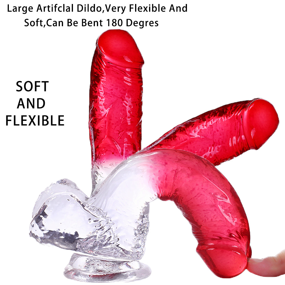 DY 7.09'' Crystal Realistic Dildo - Red