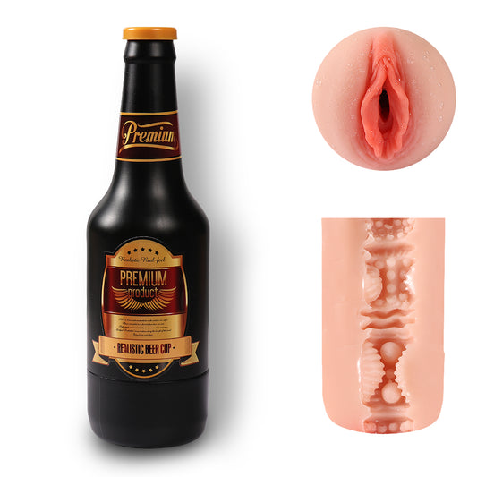 MD Bottle Pocket Realistic Pussy Vagina Male Masturbator Stroker Cup