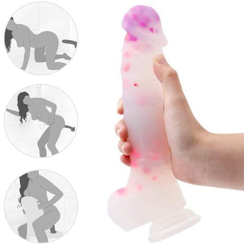 MD Large Jelly Silicone Realistic Dildo with Suction Cup