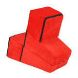 Trapezoid Deformable Sex Pillow Position Enhancer Cushion Kit - Red