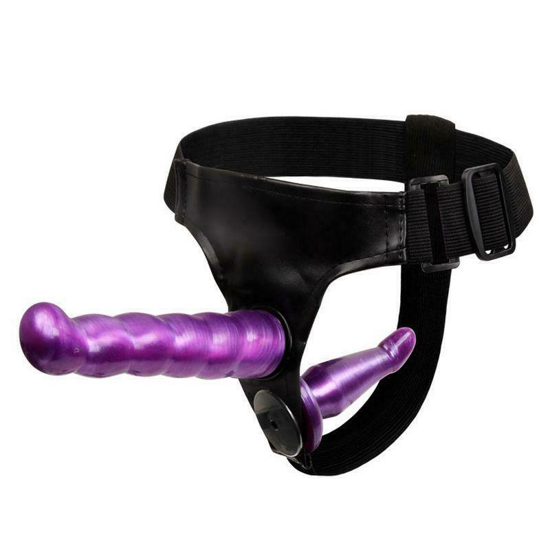 BAILE Double Dildo Strap On Harness Kit - Purple