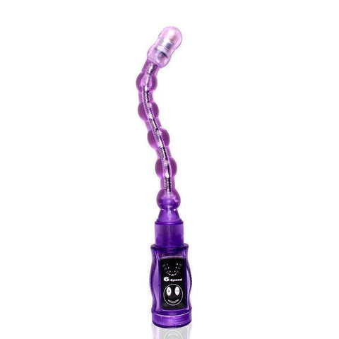 BAILE Distortion Dragon Vibrating Anal Beads - Purple