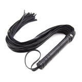 70cm Black Faux Leather Tassel Flogger - Beginner Bondage Whip