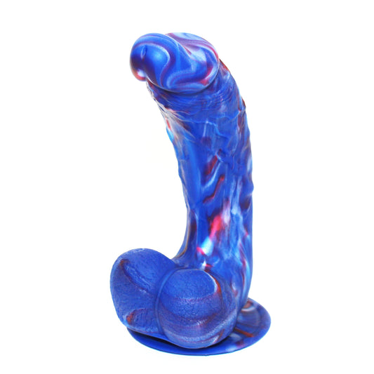 AIX Mix Blue Dildo with Suction Cup