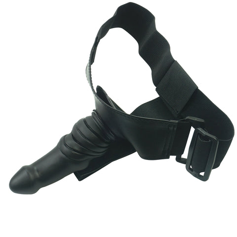 MD Bulleter 17cm Realistic Strap On Dildo & Harness  - Black