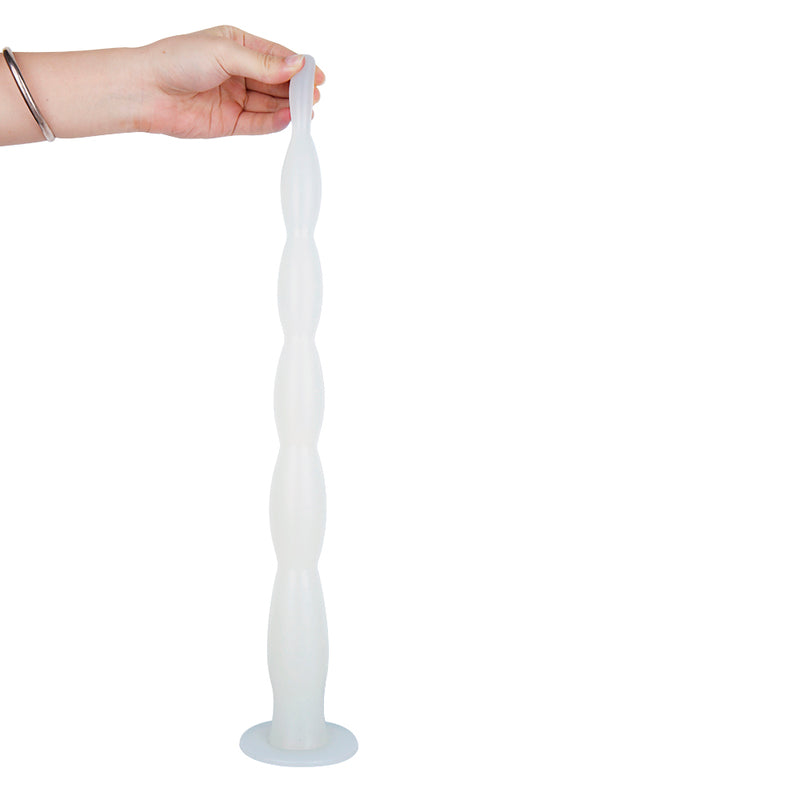 MD Dragon Beads Extremely Long Anal Snake Anal Plug - Silicone Colon Snake - Clear / 4 Size 30cm-60cm