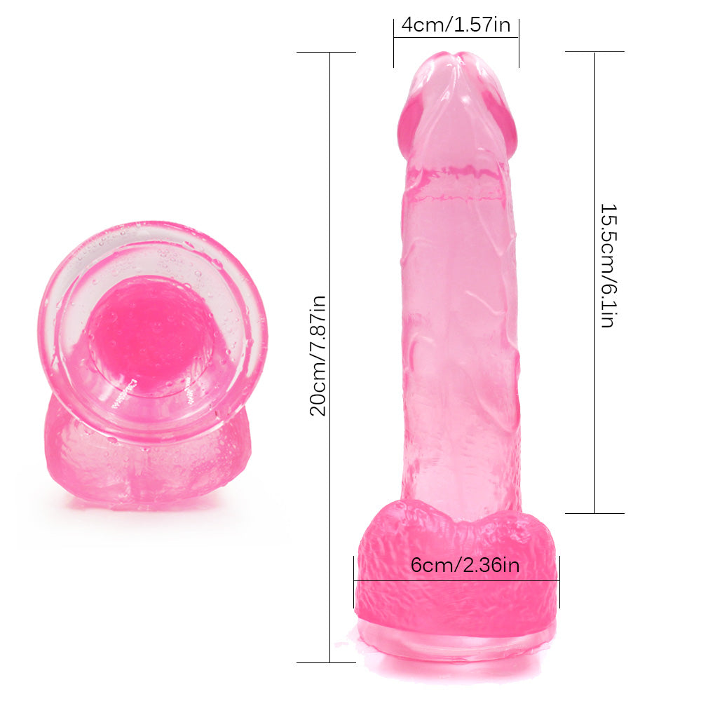 MD 7.8" Realistic Veined Dildo - Pink