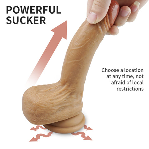 MD Breaking Silicone Realistic Dildo- Brown