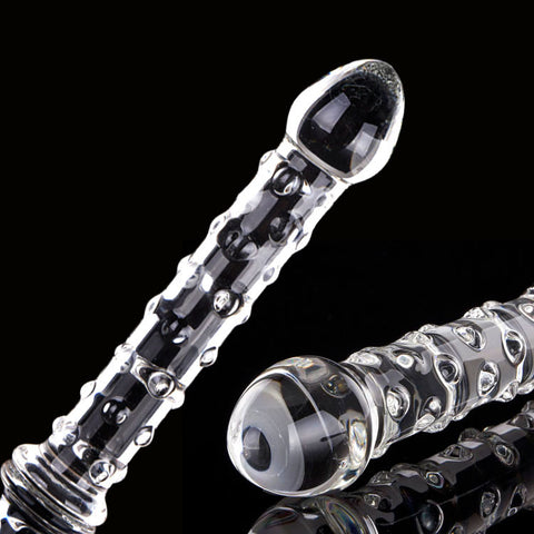 Brother Four 18cm Crystal Glass Butt Plug / Anal Beads / Thruster Dildo