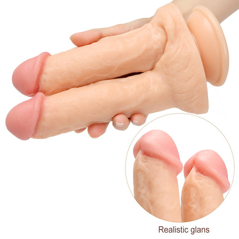 MD Hardcore Realistic Double Penetration Dildo with Suction Cup