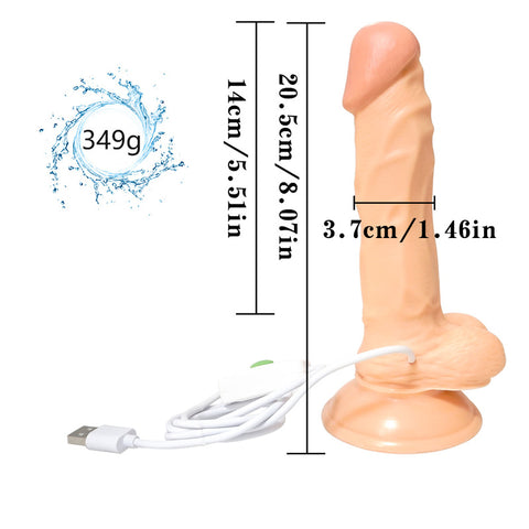 MD 20.5cm Bendable Realistic Rotating & Vibrating Dildo