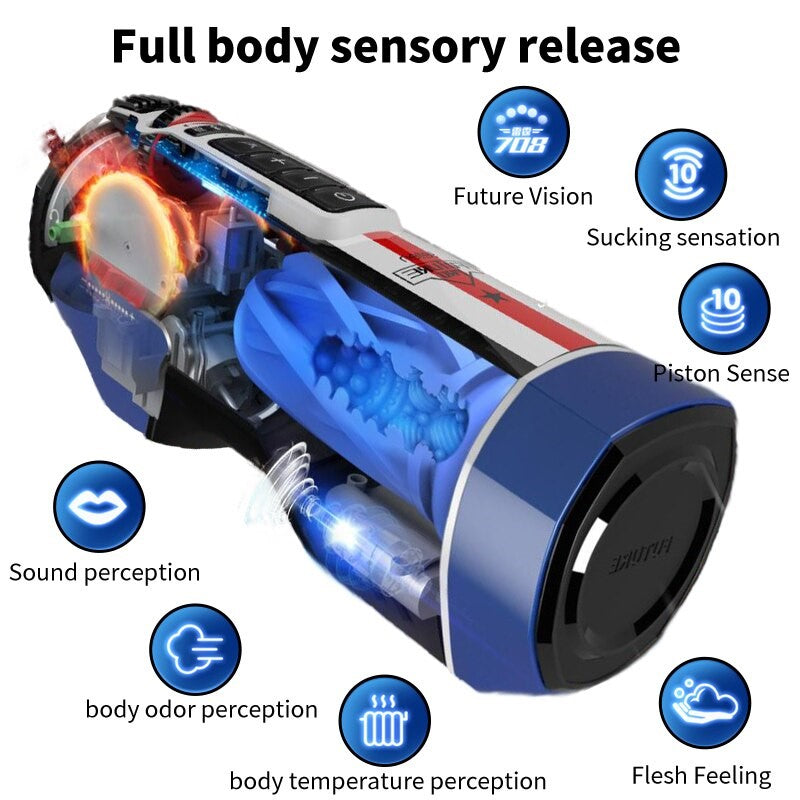 LETEN Future 708 Pro Plus Bluetooth Male Masturbator - Auto Telescopic & Heating & Moan