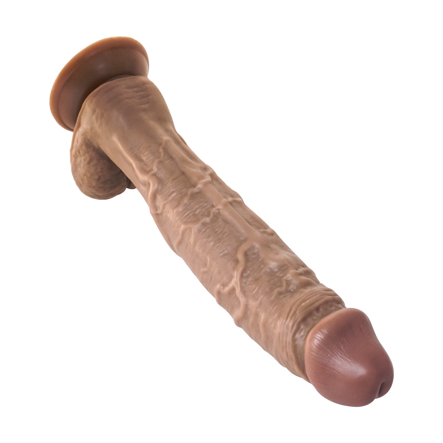 MD 29cm X-Large Realistic Dildo with Suction Cup - Brown