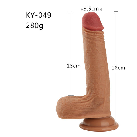 DY 18cm Super Realistic Silicone Dildo with Suction Cup