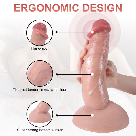 MD 8.46" Realistic Silicone Dildo - Large