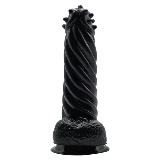 MD Desert Eagle Throne & Thread Style Silicone Dildo / Anal Plug - Black