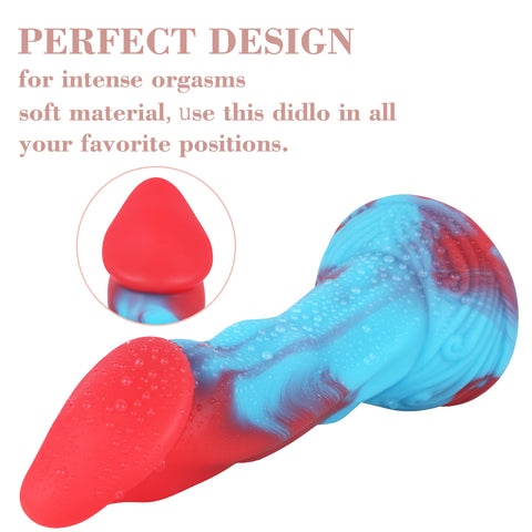MD Snake 8.66 inch Bad Dragon Realistic Dildo - Silicone Red/Blue
