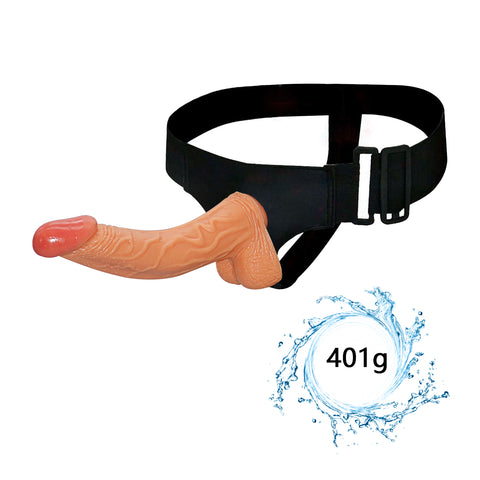 MD 21cm Strap On Harness with Dildo - Nude