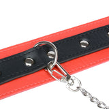 BDSM Bondage Collar & Metal Chain Leash