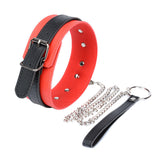 BDSM Bondage Collar & Metal Chain Leash