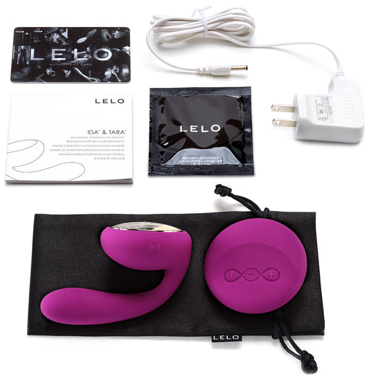 LELO Ida Premium Couples Vibrator G Spot Stimulator Remote Control Deep Rose