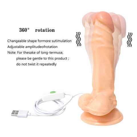 MD 20.5cm Bendable Realistic Rotating & Vibrating Dildo