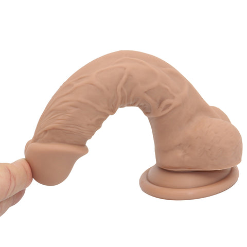 DY 18cm Silicone Super Realistic Dildo - Brown