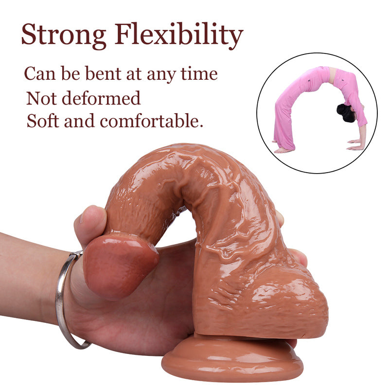 MD BroWing 22cm Crystal Dildo with Suction Cup -Brown