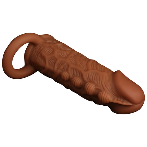 YUNMAN Silicone Beaded Realistic Penis Sleeve Extender Cock Ring