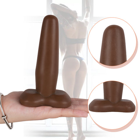 MD 5.12" Butterfly Anal Plug Butt Plug - Brown