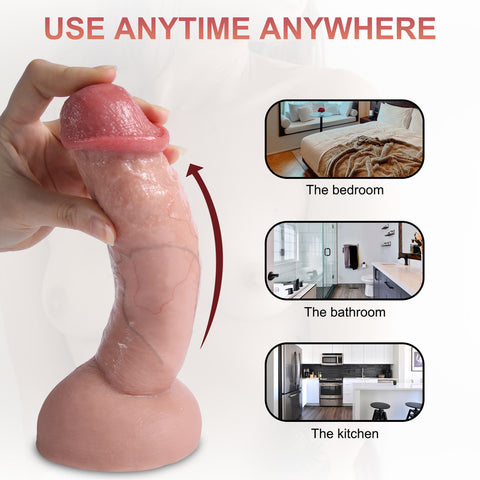 MD 8.46" Realistic Silicone Dildo - Large