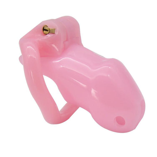 Imprison Bird Male Chastity Device Penis Cage - Long Version with 4 Rings/Pink