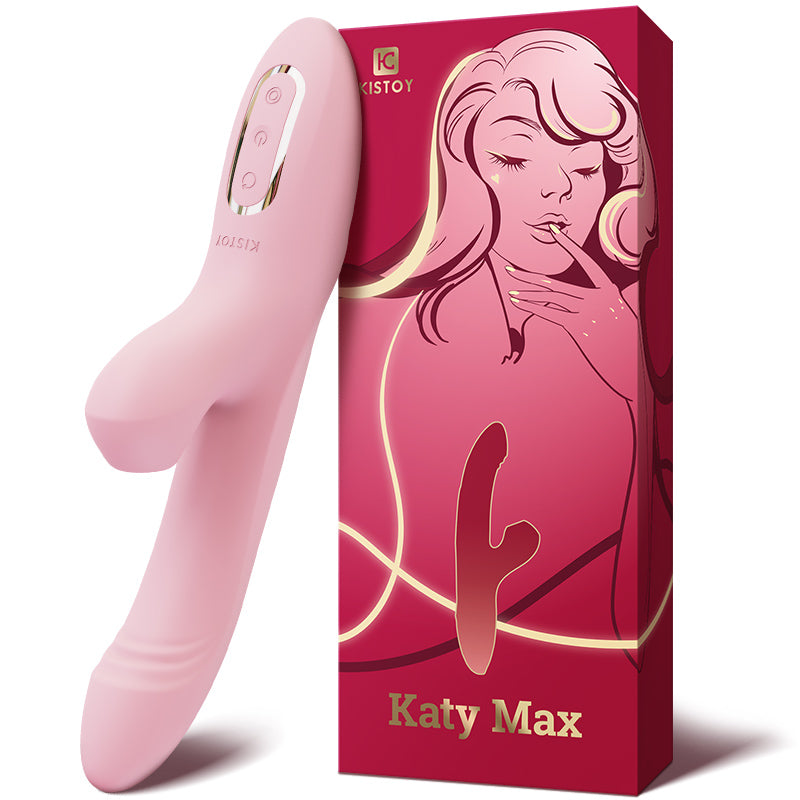 KISSTOY Katy Max Auto Rotation & Air Wave Suction Rabbit Vibrator Dildo
