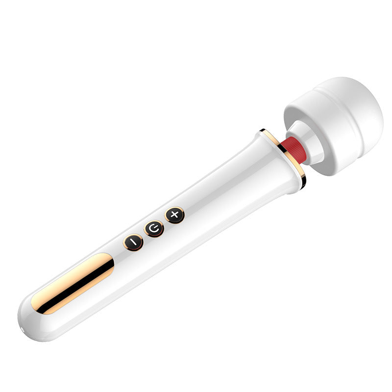 HC 10 Modes Wand Vibrator Wireless Personal Massager USB Rechargeable - White