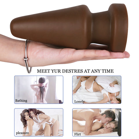 MD Pyramid Huge Anal Plug Butt Plug - Brown