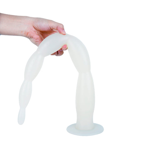 MD Dragon Beads Extremely Long Anal Snake Anal Plug - Silicone Colon Snake - Clear / 4 Size 30cm-60cm