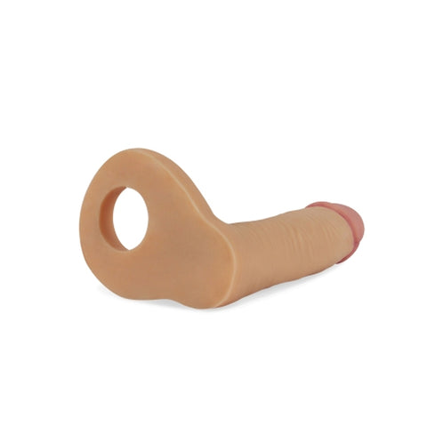 Lovetoy 5.8" The Ultra Soft Double Penetration Anal Dildo Cock Ring