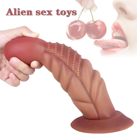 MD 8.66" Grenade Fantasy Realistic Dildo / Anal Plug - Light Brown